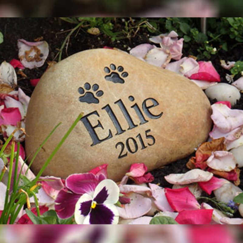 Memorial garden stone headstone plaque pet loss