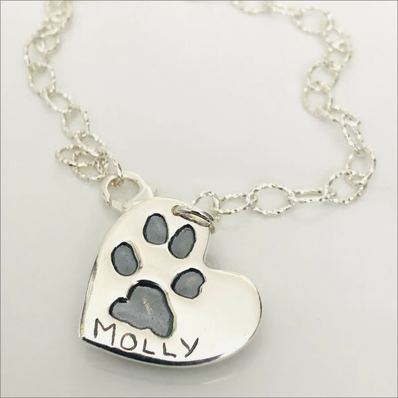 Pure-Silver-Impressions-Paw-Print-Charm-on-link-bracelete-7